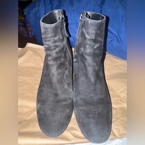 J. Crew Charcoal Suede Ankle Booties